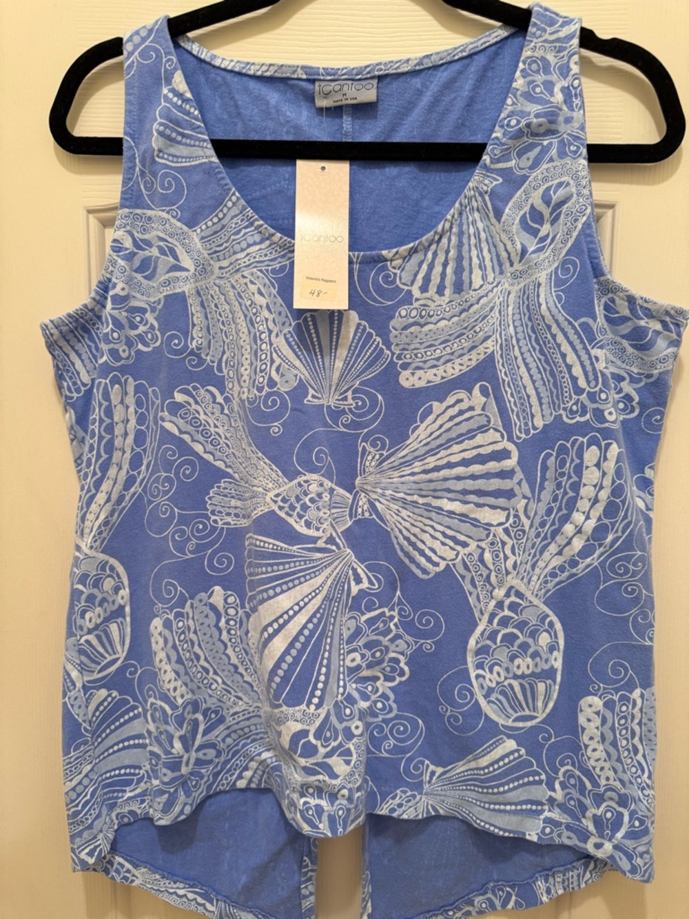 Cato Blue Shell-Print Tank Top